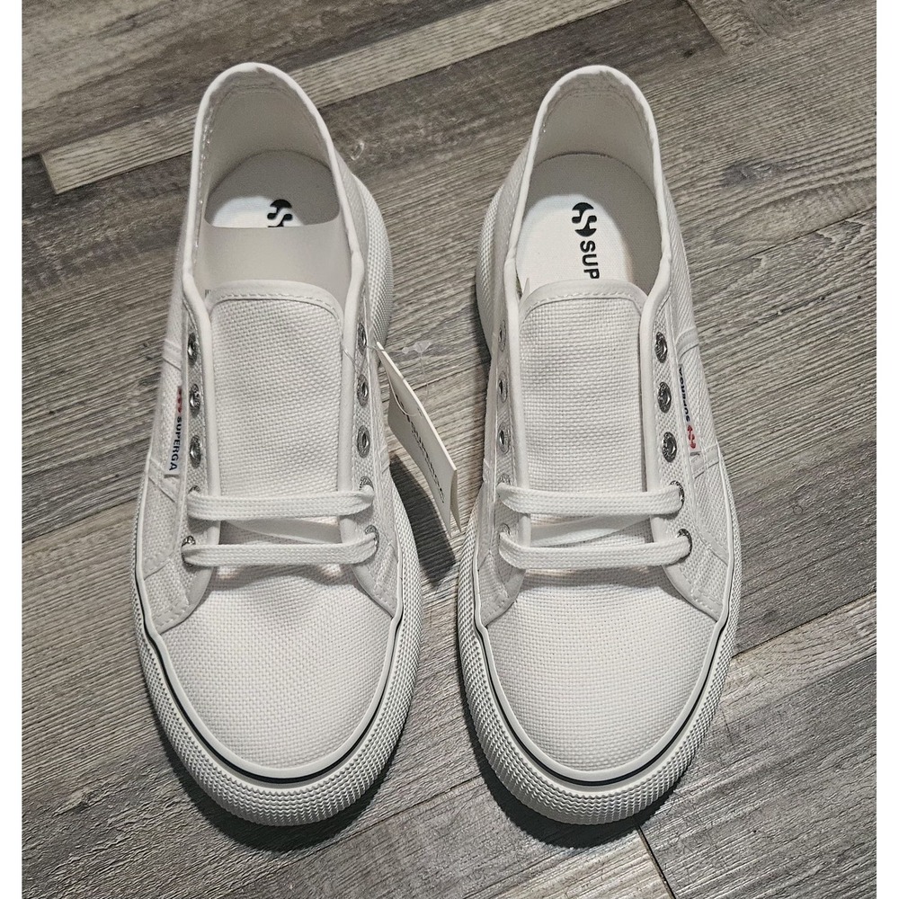 🩷💙Superga  2287 Bubble Line White-Black Size 6 Women 4.5 Men❤️💙